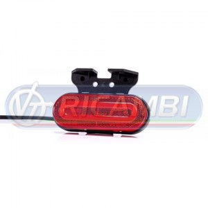 FANALINO INGOMBRO STRISCIA A LED A ELLISSE C/STAFFA ROSSO